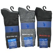 Wholesale - 3pk MEN NC DRESS CREW SOCKS U.S. POLO ASSN. ASST STYLES SIZE 6-12 C/P 48, UPC: 662239044912